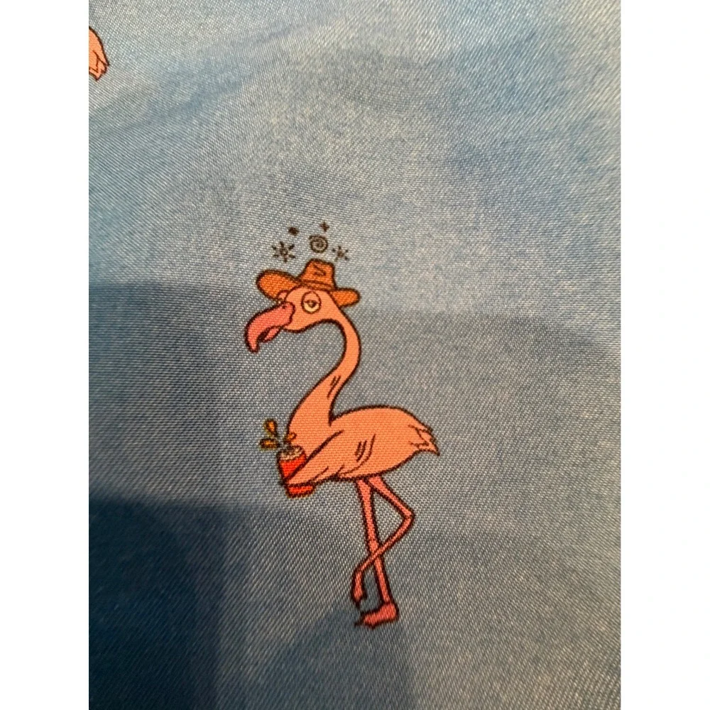 Cotton On Swim‎ Flamingo Print Swim Trunks Mens Size L Blue